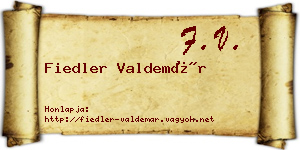 Fiedler Valdemár névjegykártya
